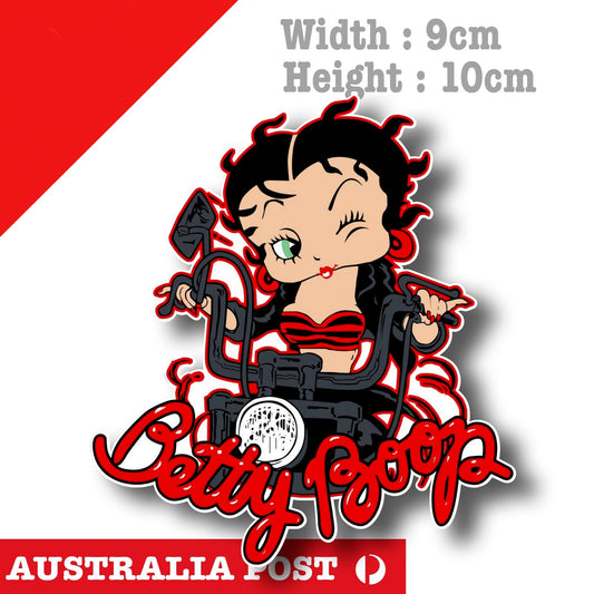 Betty Boop Motorcycle Rider, Betty Boo Sticker