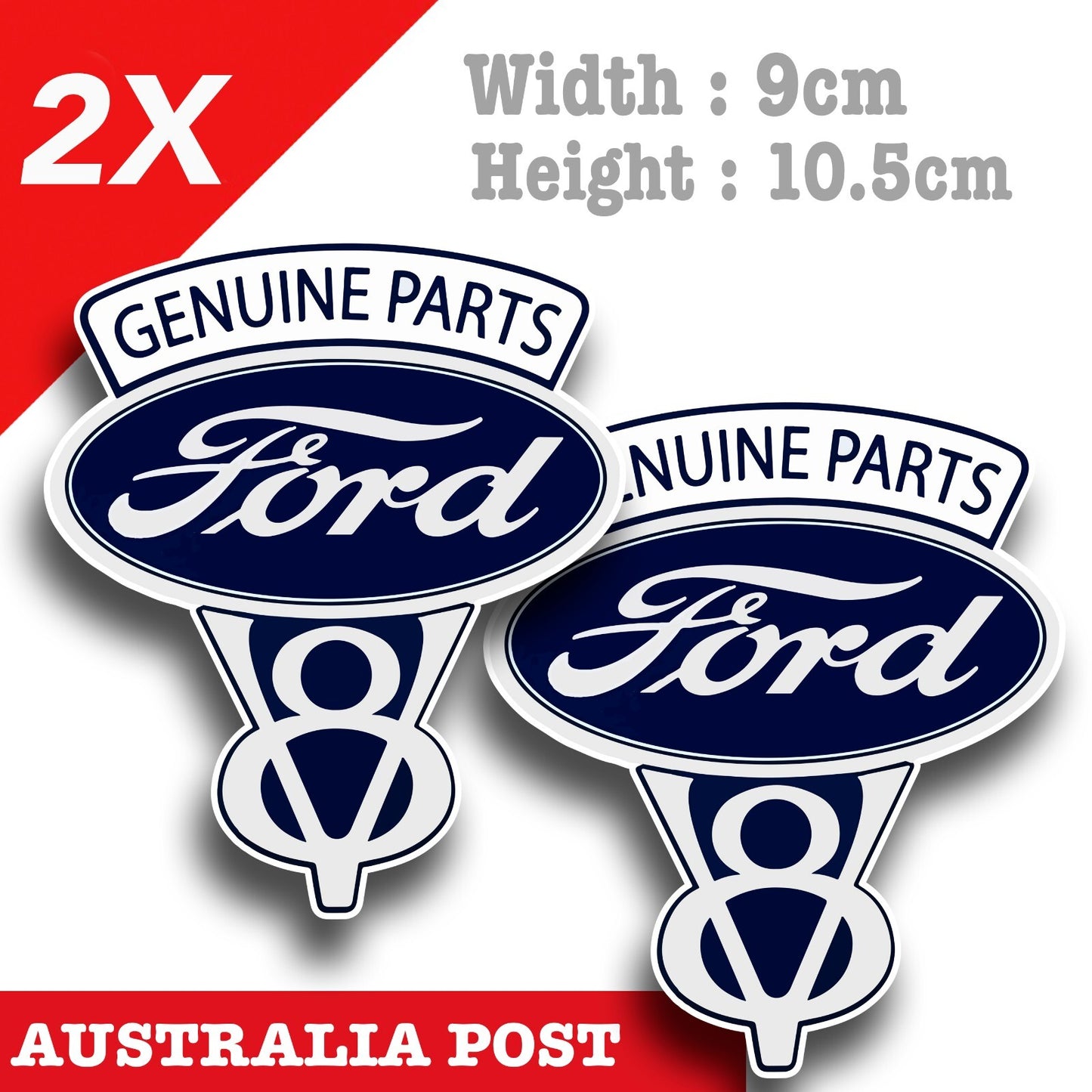 Ford V8 Genuine Parts Sign, Rusted Old Vintage Garage Sign Decal Stickers