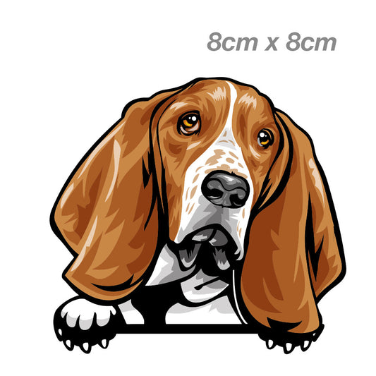 Smiling Basset Hound Smiling Dog Breed Bumper Sticker Laptops Tumblers Windows 