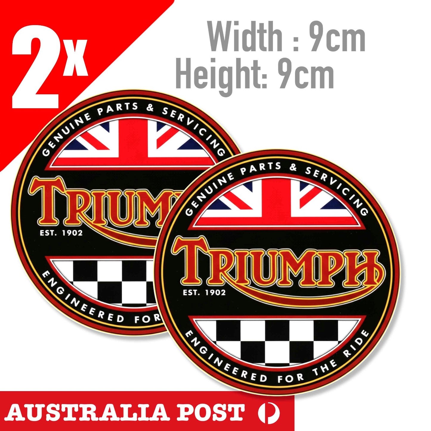 Triumph Motorcycle Engineered for Ride Vintage Logo, Bike  Sticker