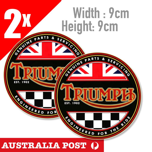 Triumph Motorcycle Engineered for Ride Vintage Logo, Bike  Sticker