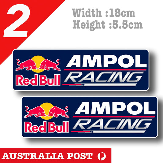 RED BULL AMPOL Racing Team Logo Bar Fridge  Laptop , Car  Decal Sticker 