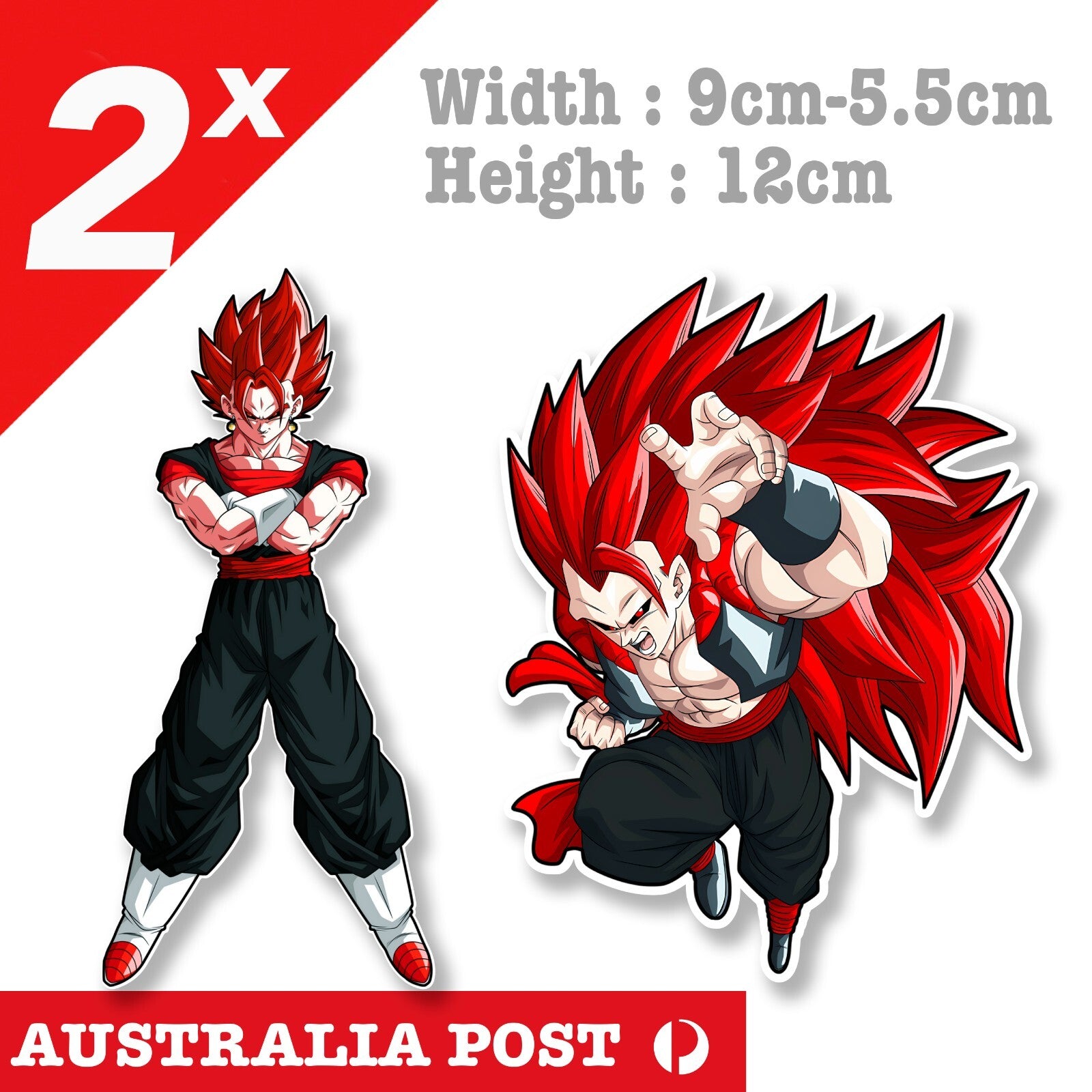 DRAGON BALL Z , EVIL VEGETTA,  Super Saiyan Sticker