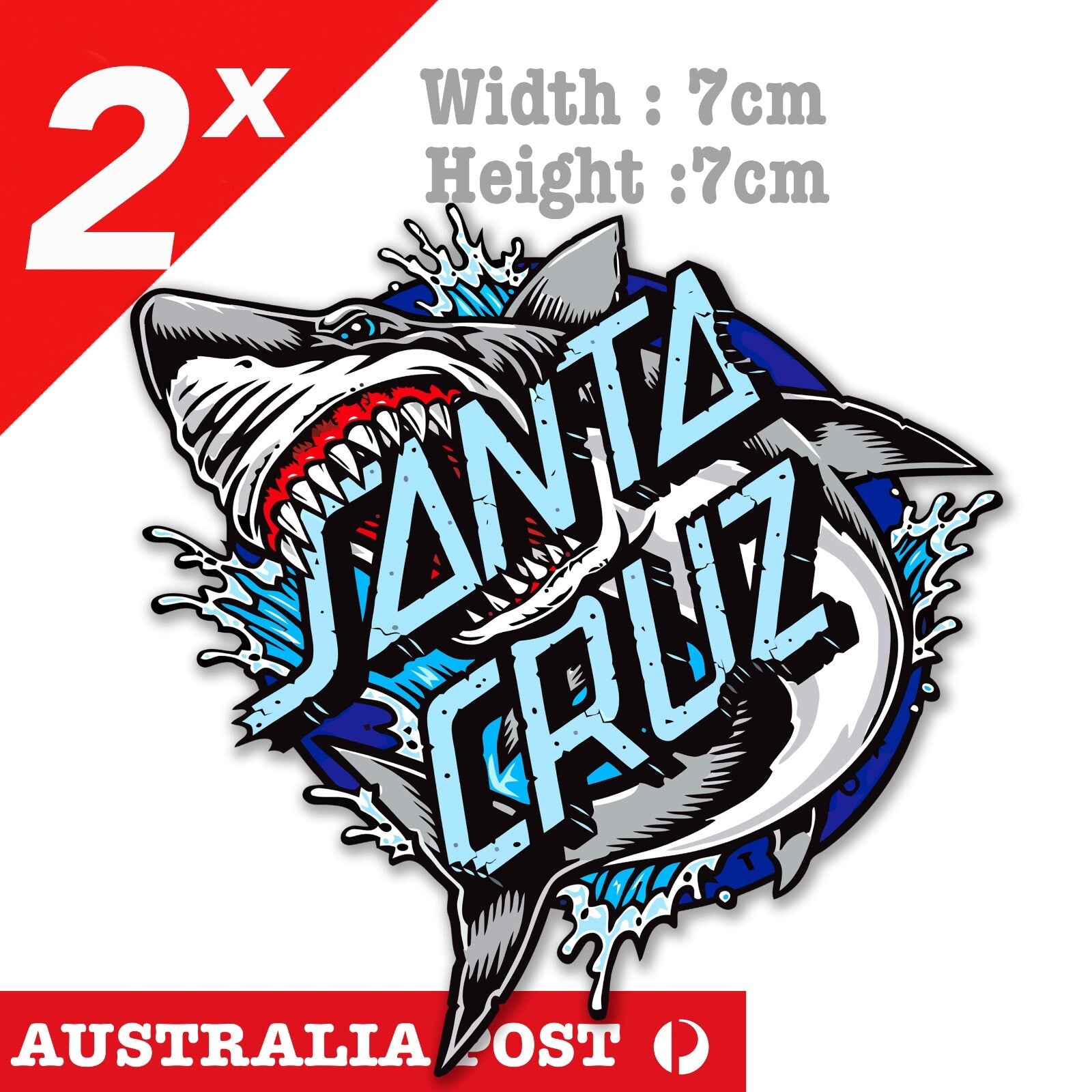 Santa Cruz Shark Logo Stickers