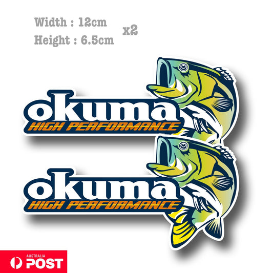 OKUMA Sticker Decal Solterra Fishing Reel Boat Braid Line Nanofil Fireline