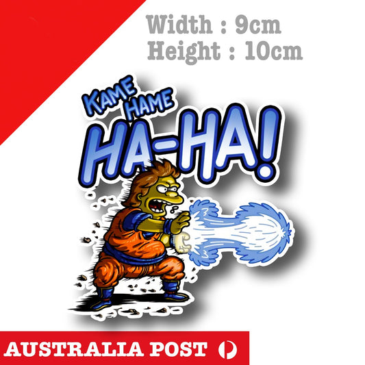 The SIMPSONS Funny Kamehameha Dragon Ball Z  Sticker