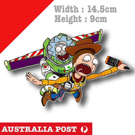 Rick and Morty , Toy Story Funny, Jack Daniel Whiskey Bottle Sticker