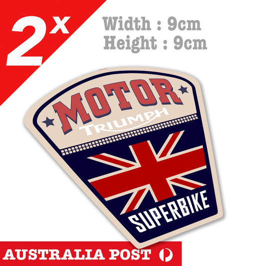 TRIUMPH Motorcycle Supernike - Made in Great Britain Shield British Flag Sticker