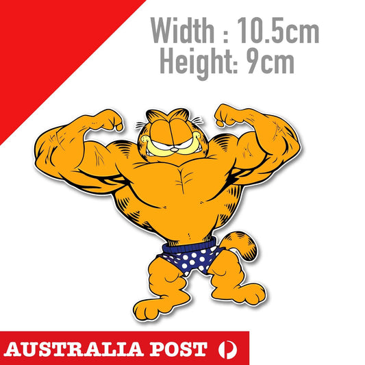 Garfield GYM Jacked Muscle Funny Garfield The Cat Sticker