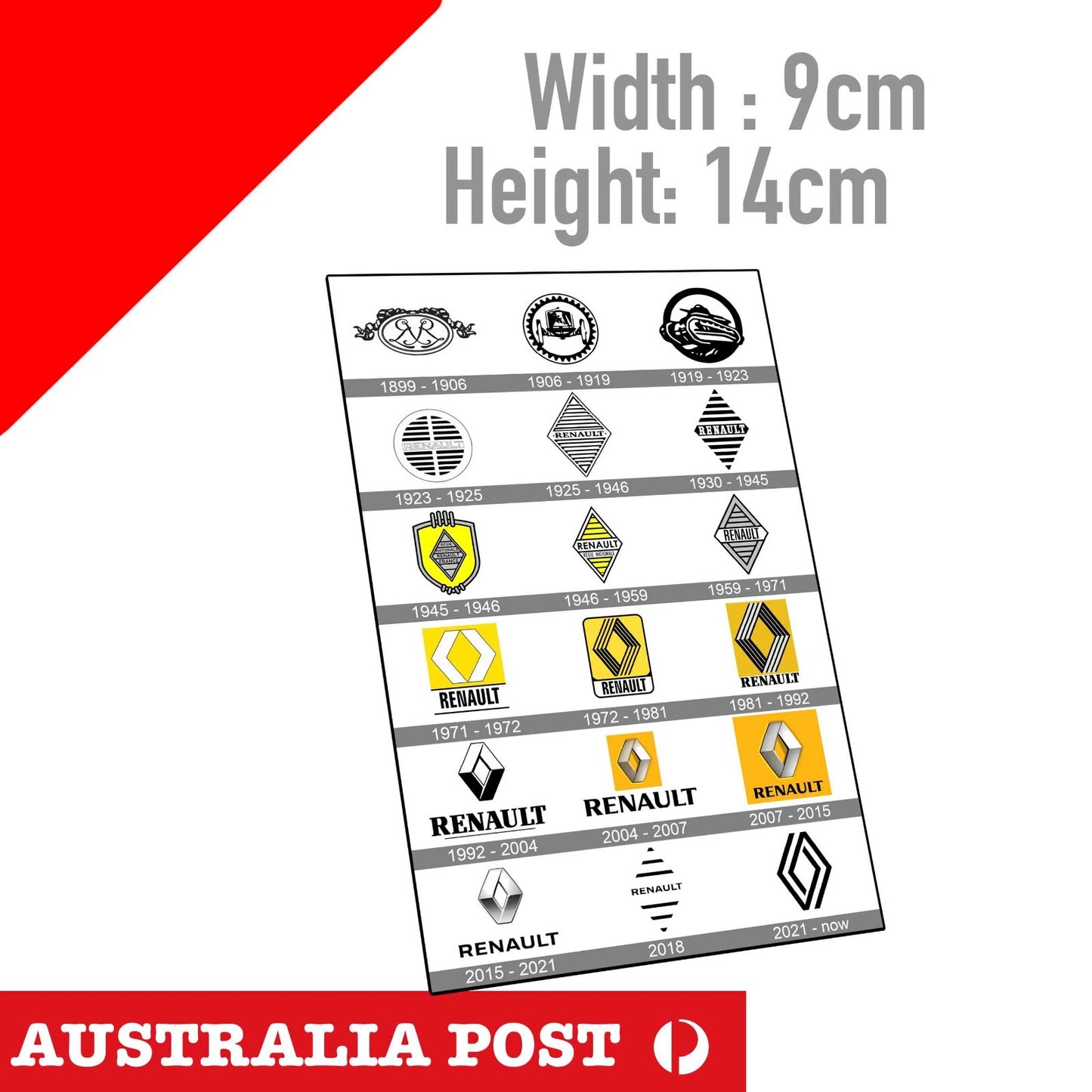 RENAULT Logo History Sticker