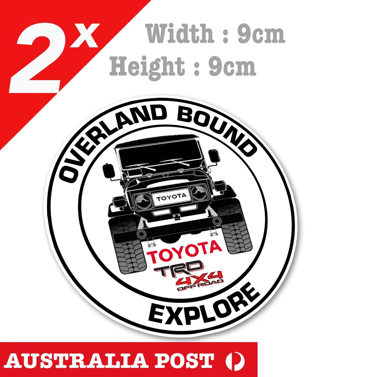 TOYOTA Land Cruiser  1984 Toyota LandCruiser FJ45 Round EXPLORE Badge Sticker