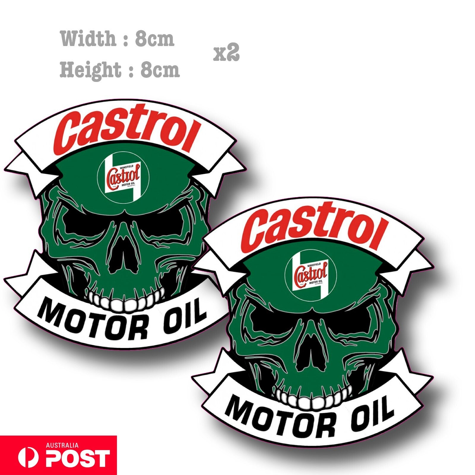CASTROL Skull Logo Motor Oil Logo Car Sticker