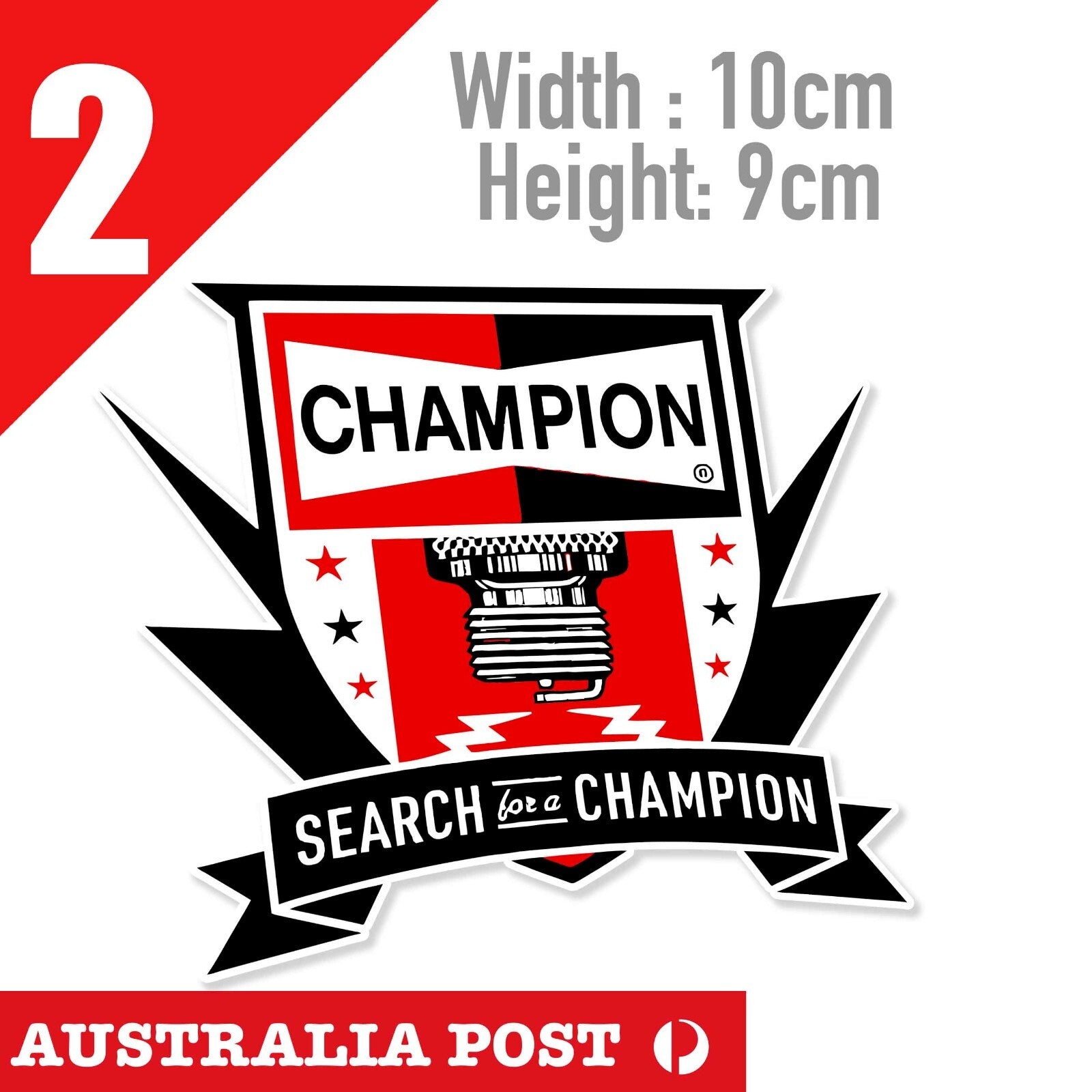 CHAMPION Spark Plug Logo Vintage Old Retro Logo Vinyl  Stickers
