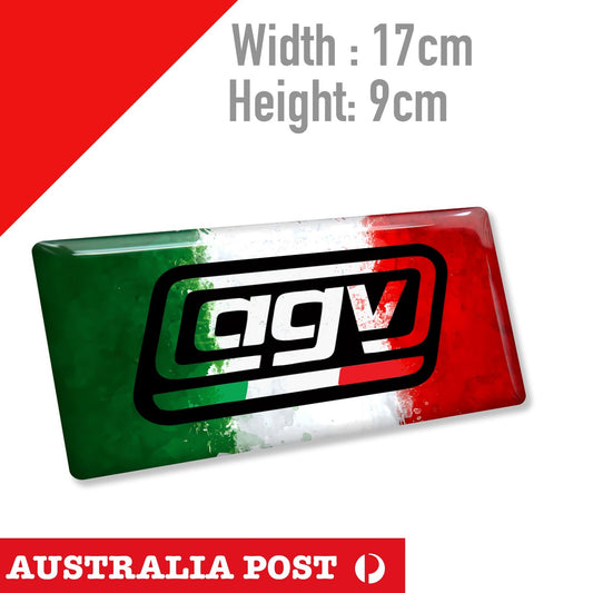 AGV Italian Flag Logo Motorcycle, Helmet Decal Sticker