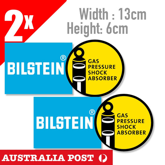 Bilstein Motorsports Spring , Gas Pressure Shock Absorber logo 2x Stickers