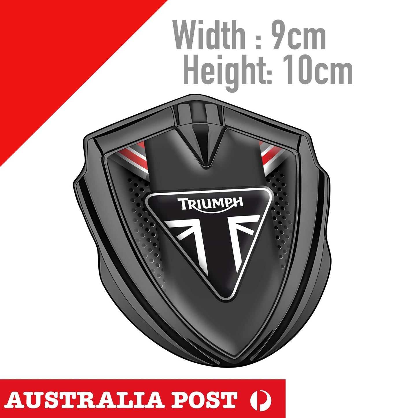 Triumph Motorcycle Logo Kingdom Black Badge, Helmet Bike Decal Sticker