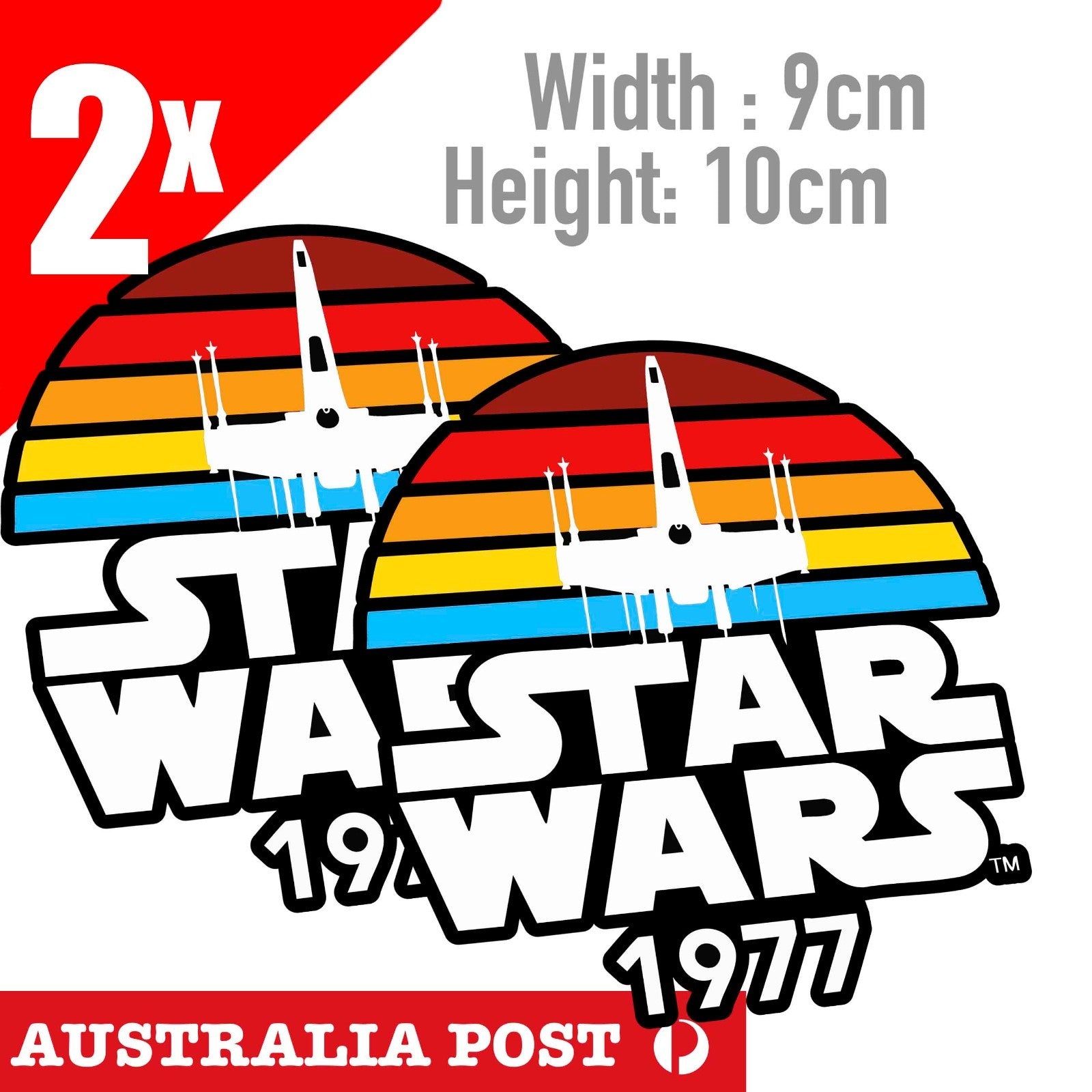 Retro Star Wars 1977 Logo  Laptop , Car  Decal Sticker