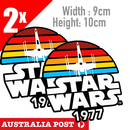 Retro Star Wars 1977 Logo  Laptop , Car  Decal Sticker