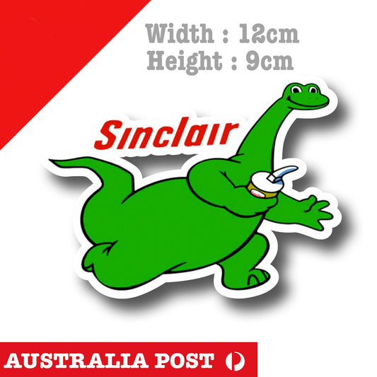 Sinclair Dino Dinosaur Gasoline, Vintage Old Style Car Vinyl  Sticker