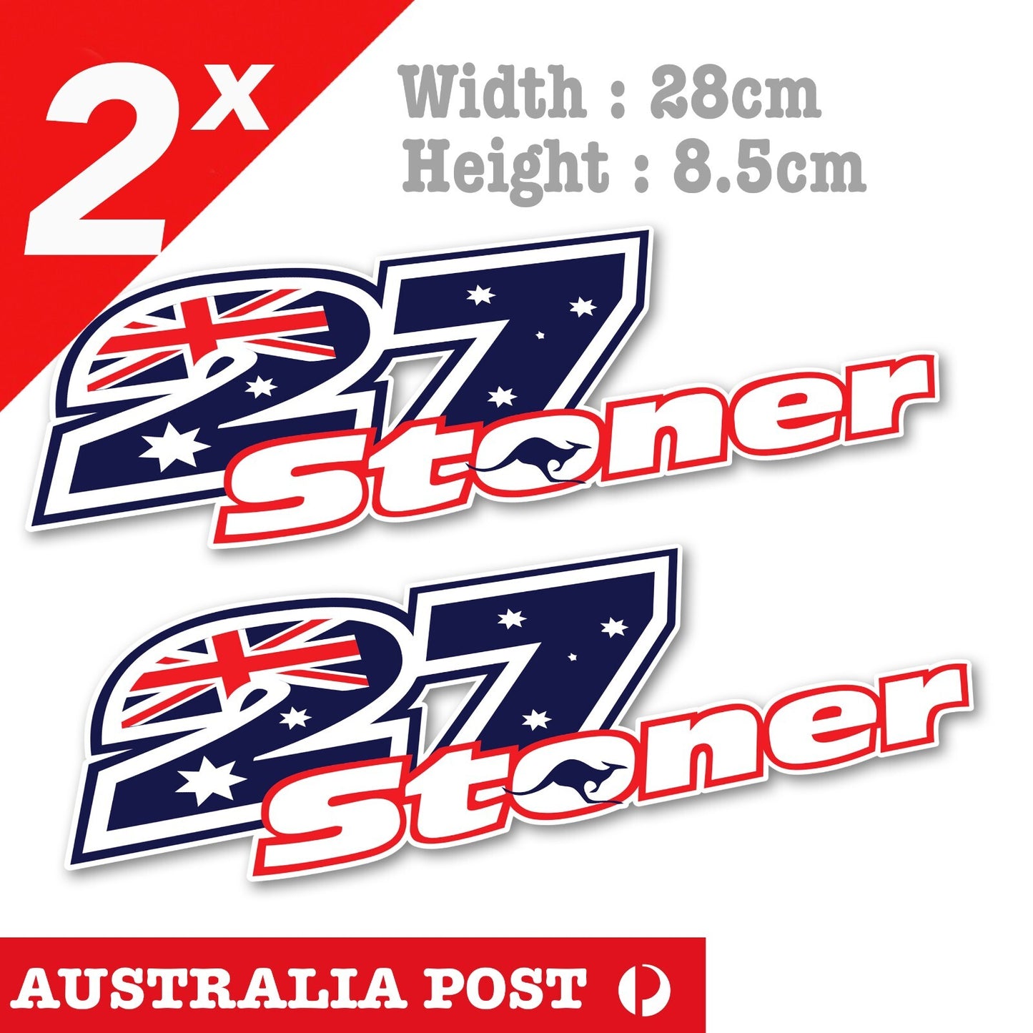 Casey Stoner 27 Aussie Star Motorcycle, Helmet Number  Vinyl Stickers