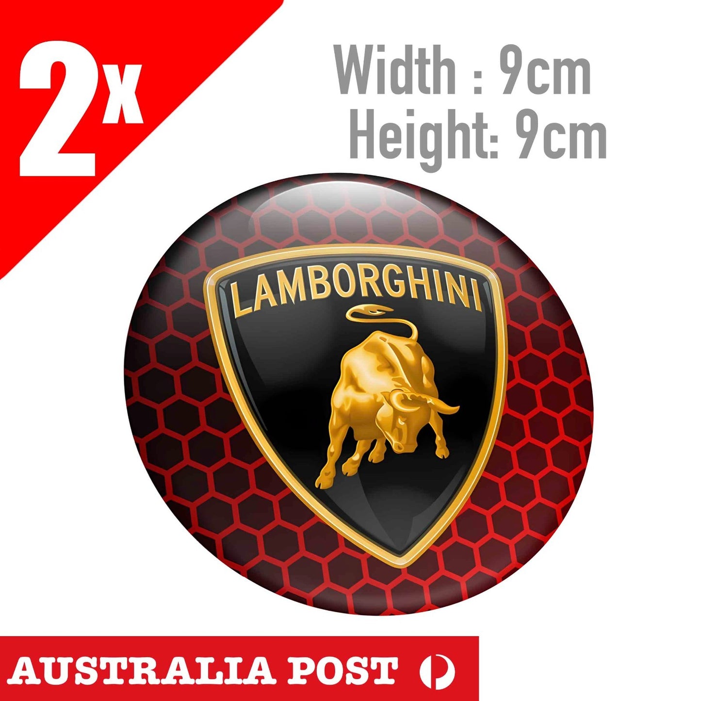 Lamborghini logo Honey Comb Style Round Sticker