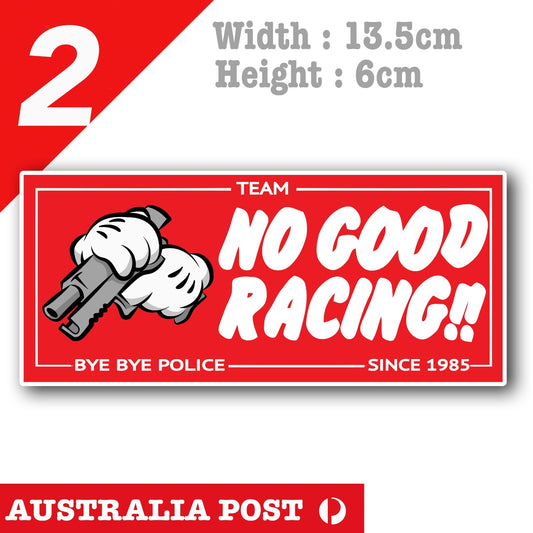 No Good Racing Decal Sticker Kanjo Night Runner Bye Police  Hand Gun Sticker