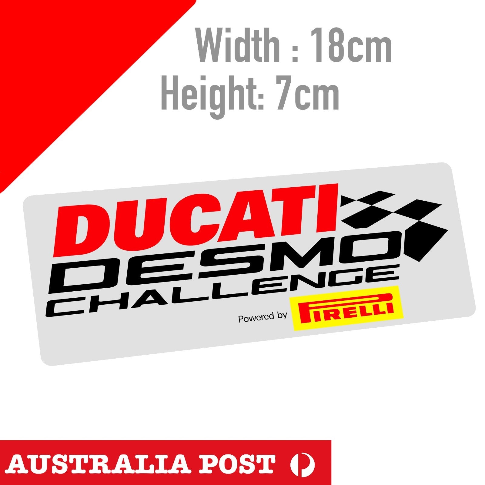 DUCATI DESMO CHALLENGE  Racing PIRELLI Banner GPMoto Sport Decal Sticker