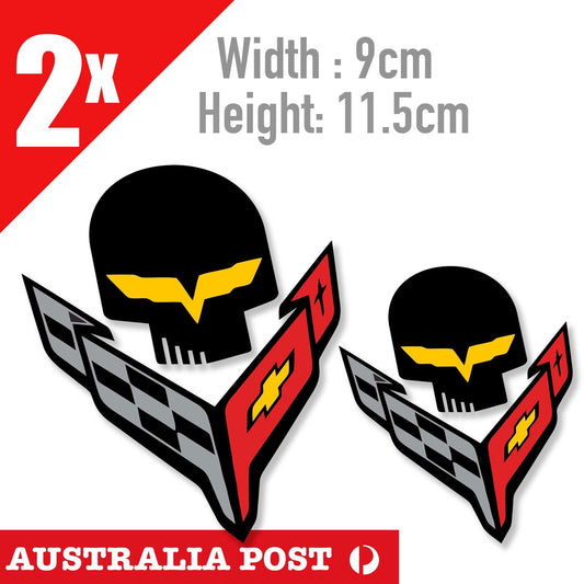 Chevrolet Corvette C6 Logo, Gladiator Head Sticker