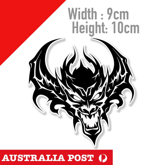 Winged Demon Oni Mask Sticker