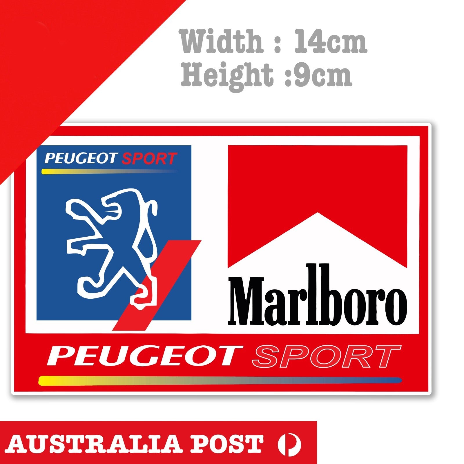 Peugeot Team Rally Car Sticker PEUGEOT Sport Banner Decal