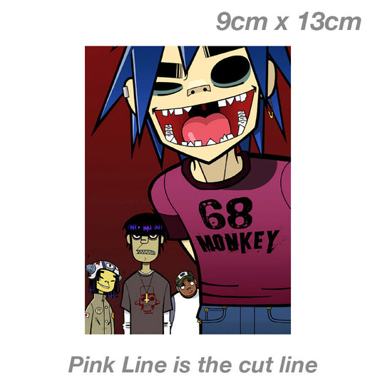 Gorillaz 68 Monkey Vinyl  Sticker 