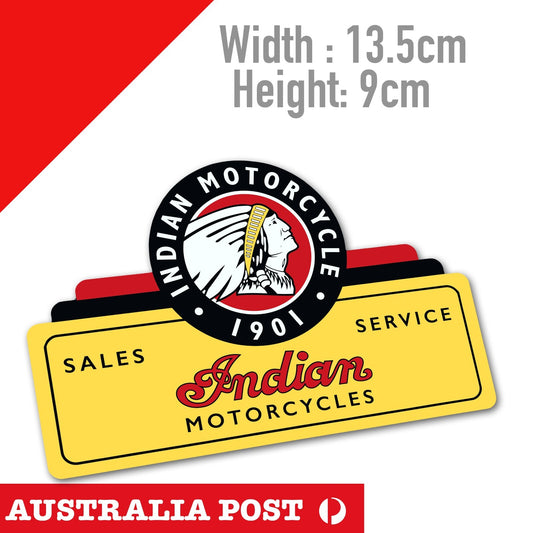 Indian Motorcycle Vinatge SALES & Service 1901 , Garage, Motorcycle Sticker