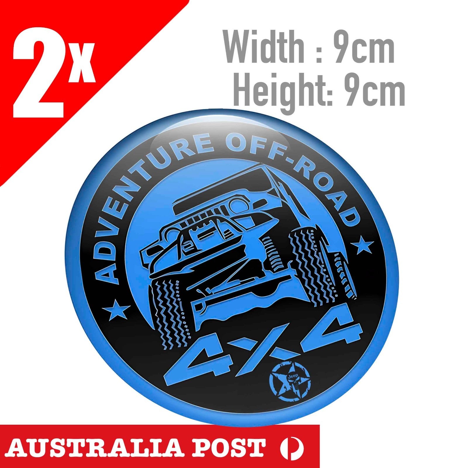 JEEP ADVENTURE OFF-ROAD Skull Badge Round,Laptop , Car , 4x4, Off Road  Sticker