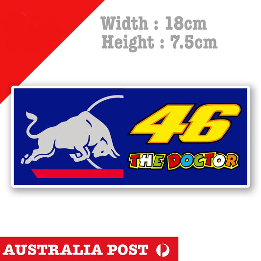 The Doctor 46 - Valentino Rossi's VR46  Motorcycle Red Bull Racing Sticker