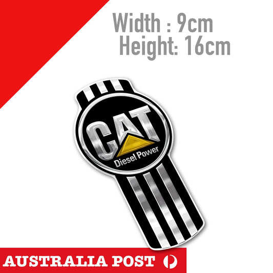 Caterpillar Diesel Power  Chrome Badge Logo, Heavy Machinery, Mine Sticker