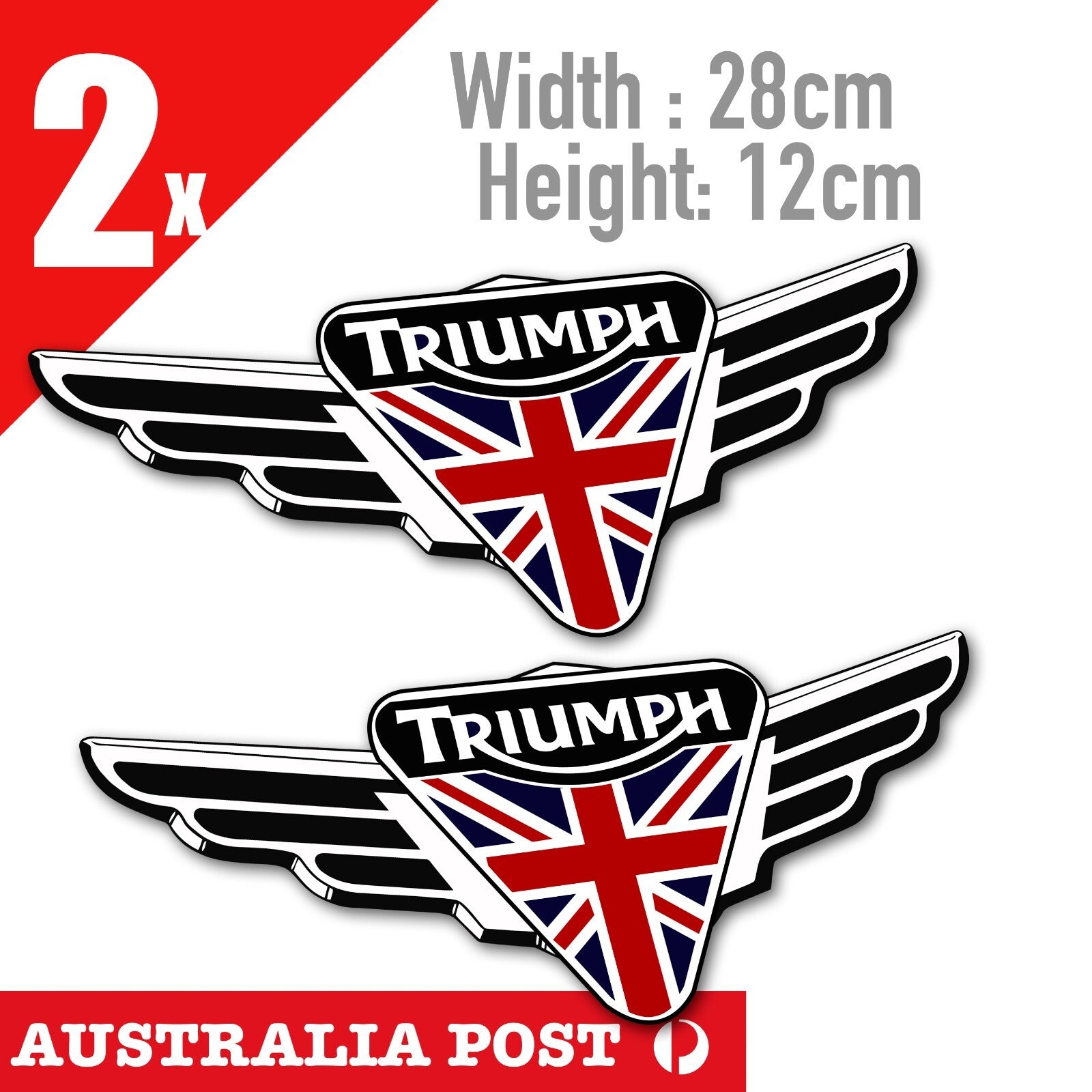 TRIUMPH Motorcycle Logo Wings, Motorcycle, Helmet, Fuel Tank Logo  Stickers