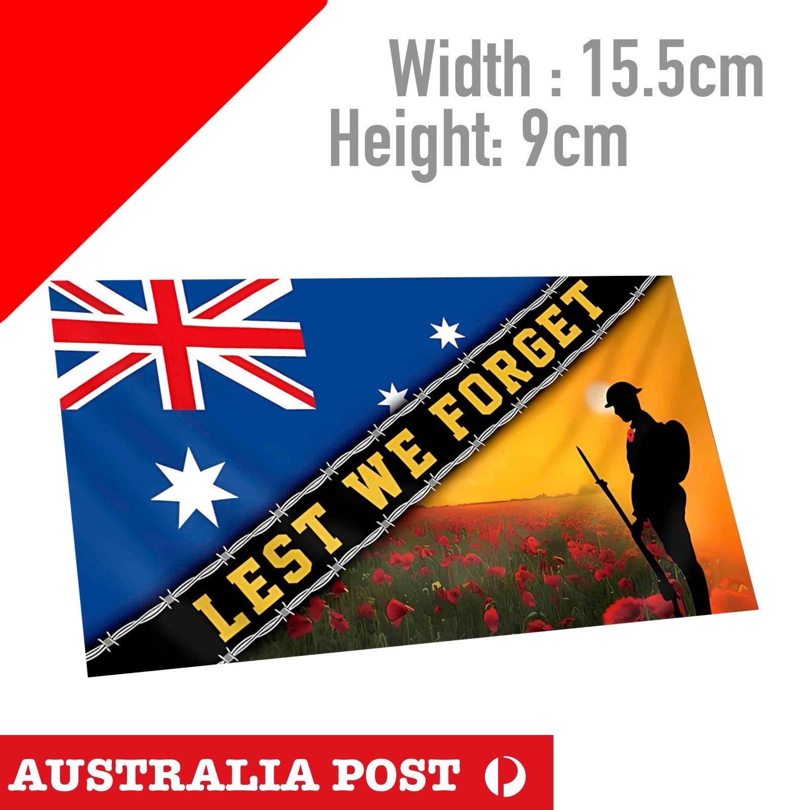 LEST WE FORGET Australian Flag ARMY NAVY AIR FORCE MILITARY AUSTRALIAN Sticker
