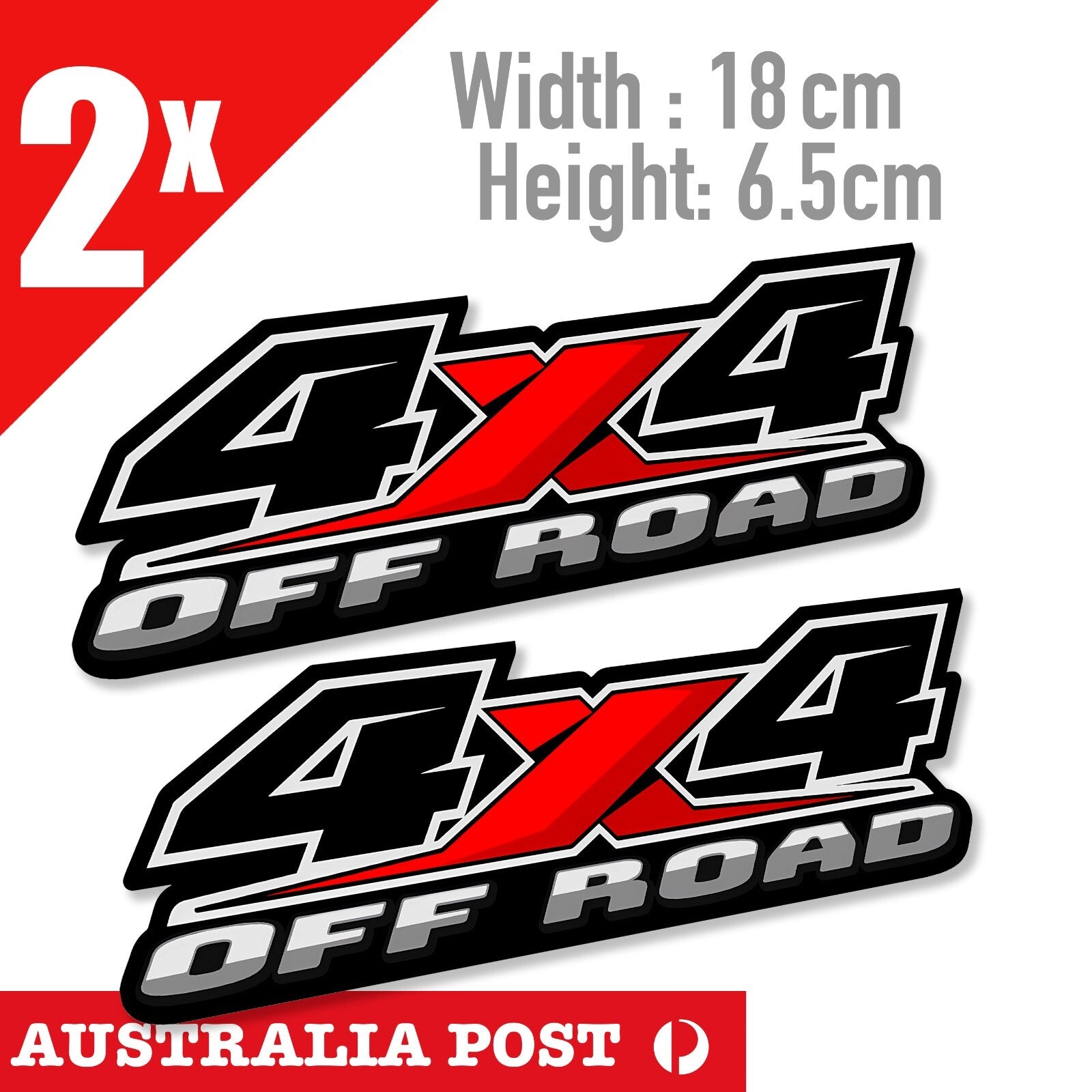 4x4 OFF ROAD Logo, UTE , Off Road, 4WD, Toyota, Mitsubishi, FORD Ranger Stickers