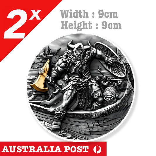 Odin Viking with AXE , mythology Stickers