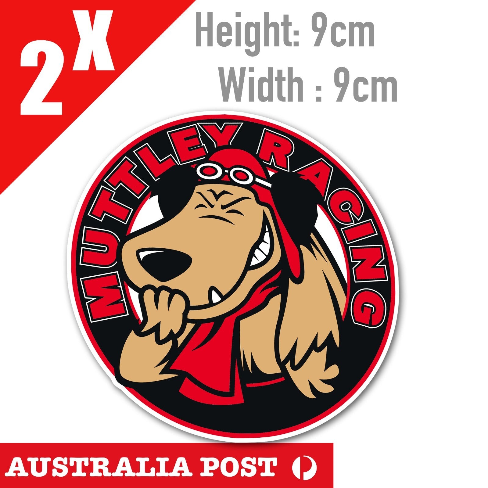 Dastardly and Muttley The Dod Racing  , Motorcycle, Helmet, Fuel Tank Sticker
