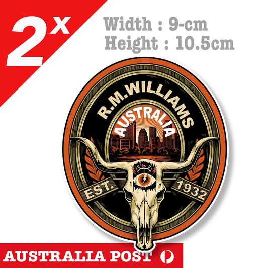 R.M Williams - The Bush Outfitter Logo Decal Stickers