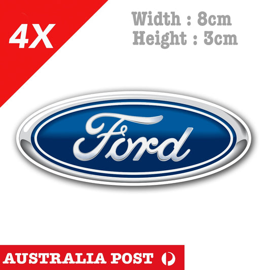 Ford Logo x4 - Ford Falcon , Focus logo Decal Stickers