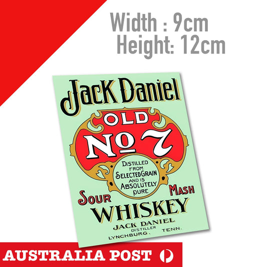 Jack Daniels Whiskey Vintage  - Fridge Bar  Decal  Sticker