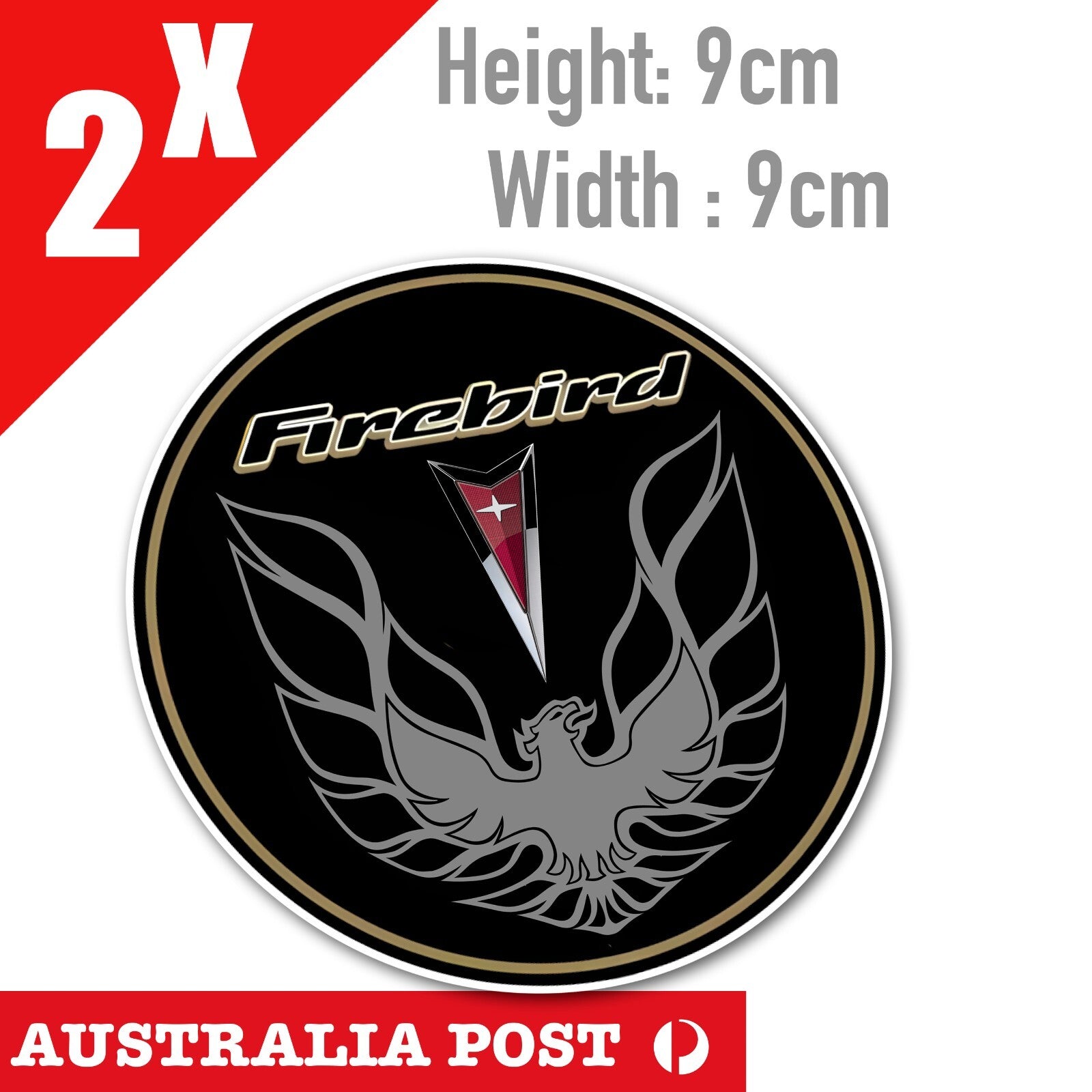 Pontiac Firebird 1977  Trans Am Eagle Logo, American Muscle Car Round Sticker