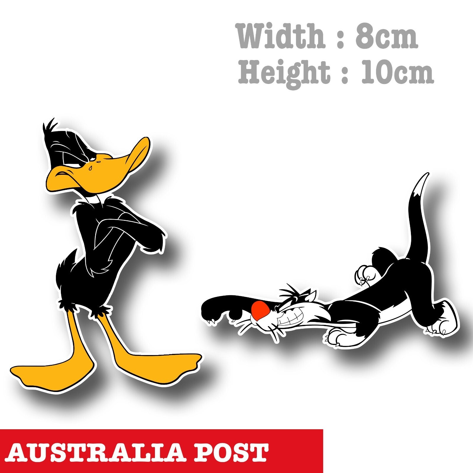 Sylvester Cat and Daffy Duck -  Looney Tunes Funny  Decal Sticker