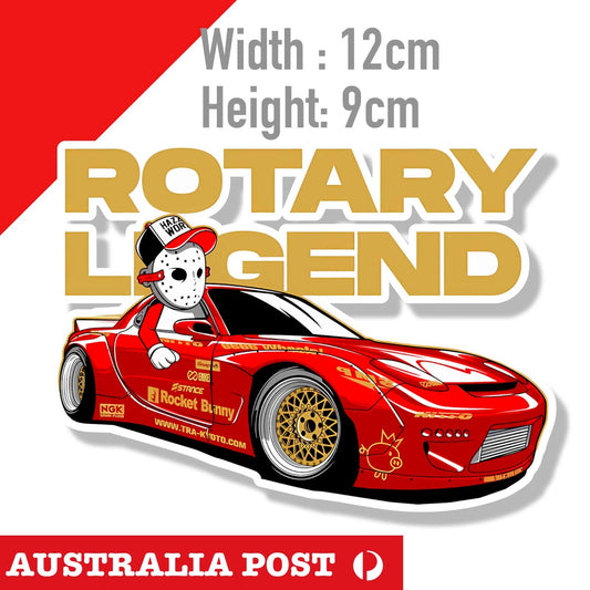 MAZDA MX5 Rotary Legend JDM Red Racing Car Sticker