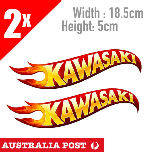 Kawasaki LOGO  Hot Wheels Style Stickers Tank Motorbike Toolbox Stickers
