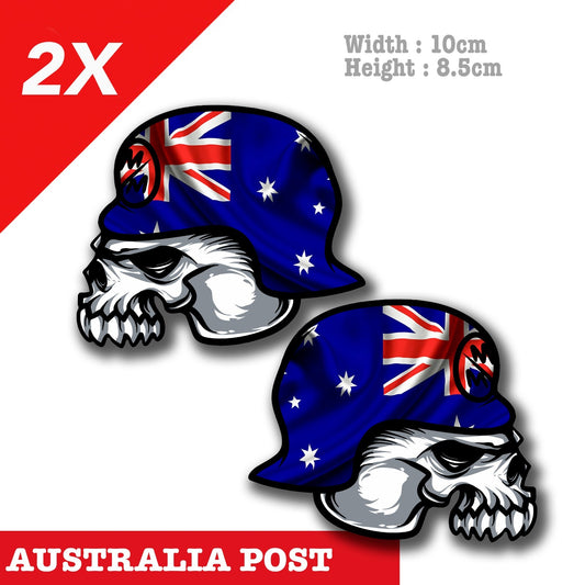 Metal Mulisha ,Motocross Dirt Bike 4x4 Off Road Australian Flag Helmet Stickers