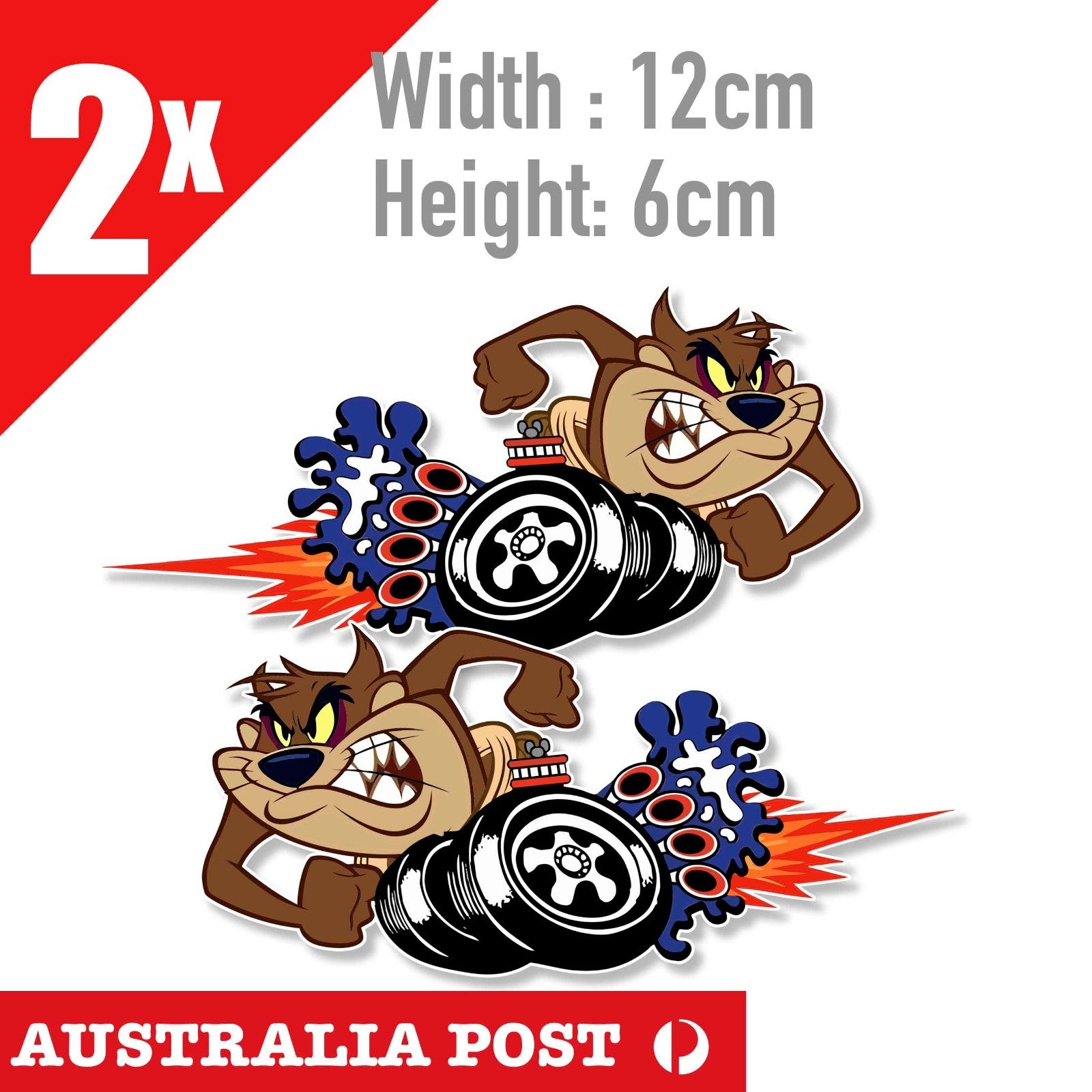 FORD Taz the Devil , Classic GT-HO Ford WX XY Falcon Super Roo Flame Sticker