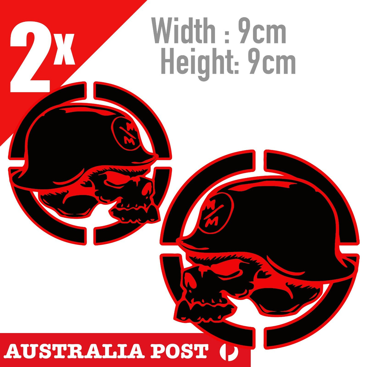 Motorcycle Helmet Metal MULISHA Helmet logo RED Helmet Stickers
